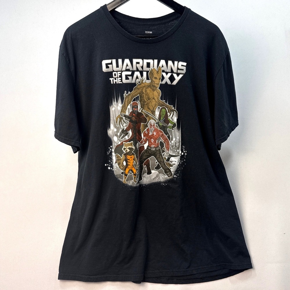 Marvel Guardians of the Galaxy Infinity Saga Graphic T-Shirt Mens 2XL Black 100%
